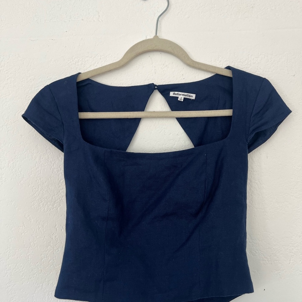 Reformation Midnight Blue Midi Dress - Picture 6 of 8